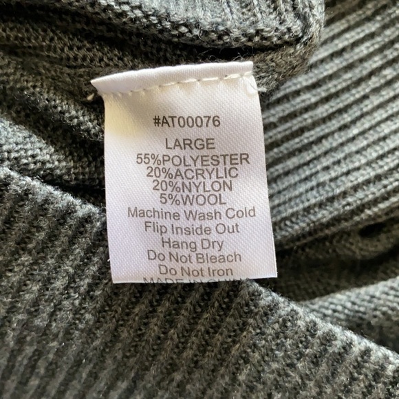 ANNETTE Gray and Black Lace Long Sleeve Sweater Size Large - Picture 10 of 12